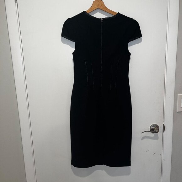 Betsey Johnson Black Cap Sleeve Sheath Dress Size 4 - Picture 5 of 10